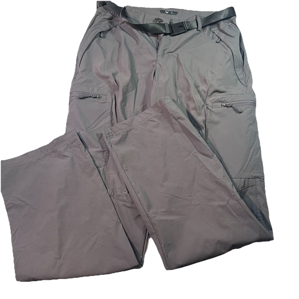Mier Pants Women's 8 Gray Cargo Stretch Lightweight Ripstop Trail‎ Hiking